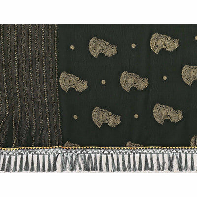 green-foil-printed-georgette-saree-7