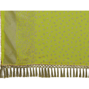 green-foil-printed-georgette-saree-8