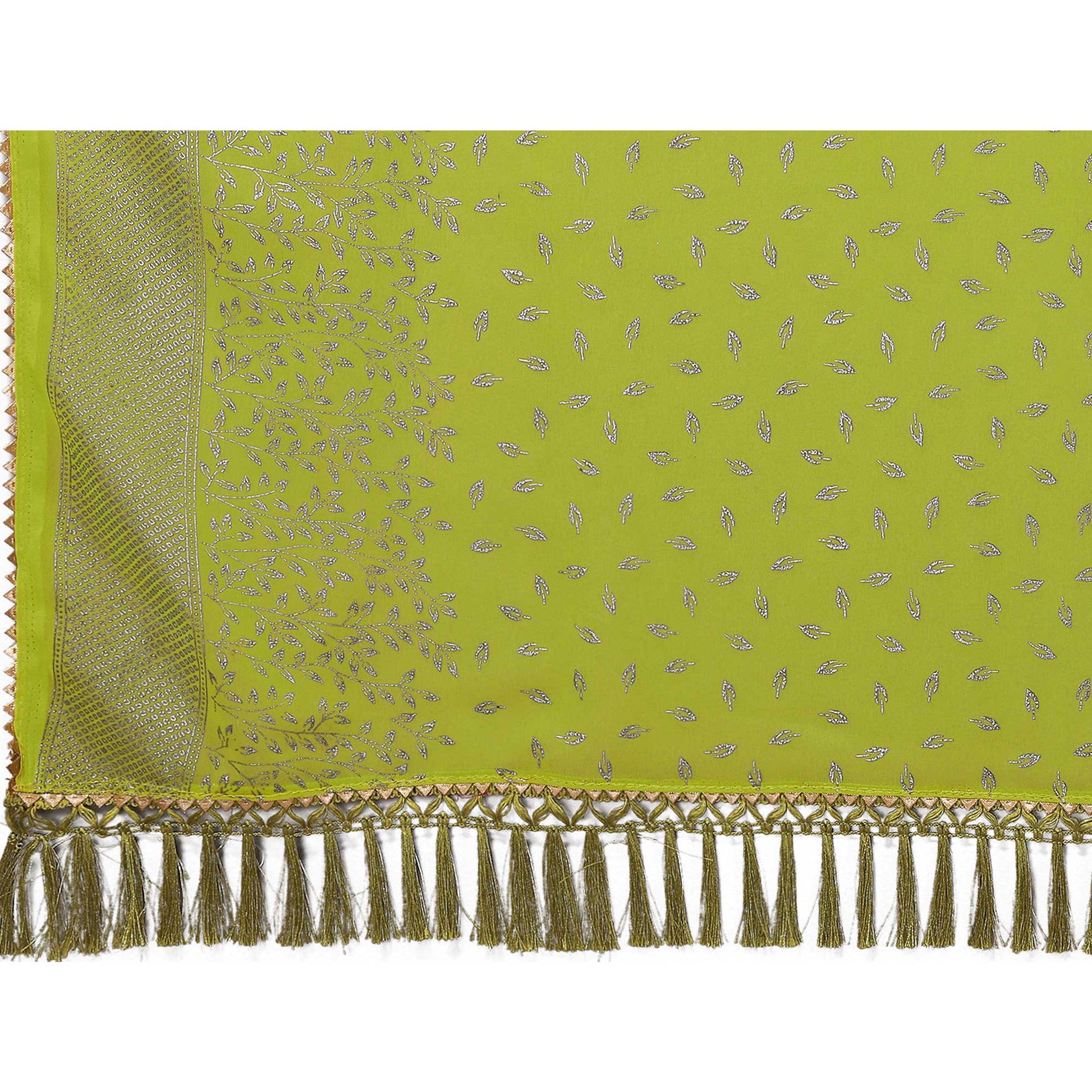 green-foil-printed-georgette-saree-8