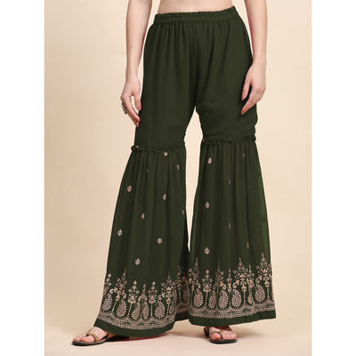 green-floral-embroidered-georgette-semi-stitched-suit-4
