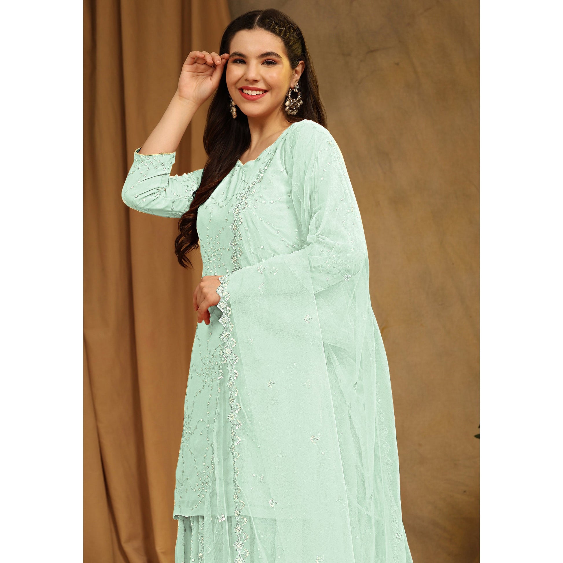 green-embroidered-georgette-semi-stitched-sharara-suit-1