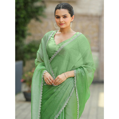 green-stonework-tussar-silk-saree