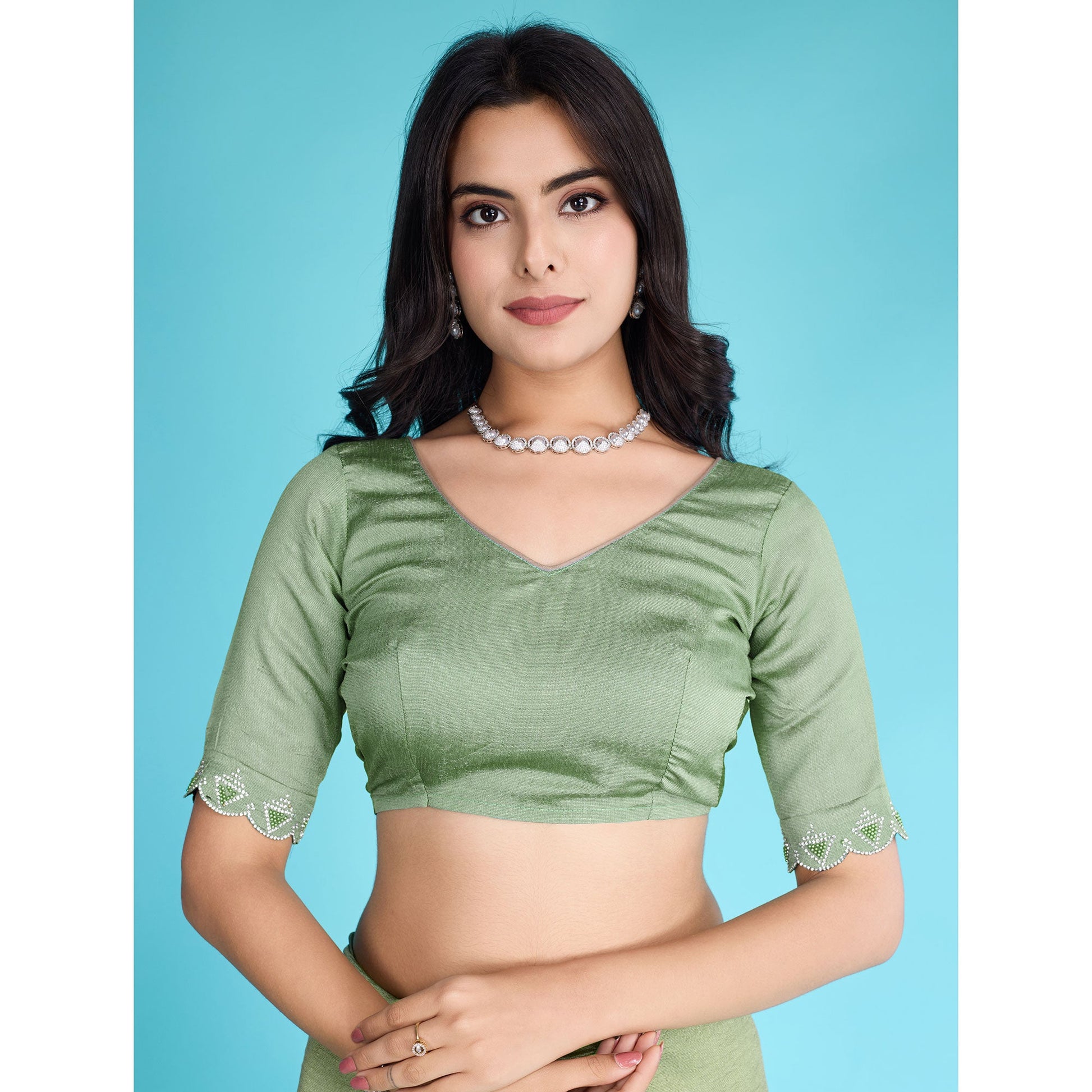 green-solid-with-zarkan-pearl-diamond-lace-khadi-shimmer-saree