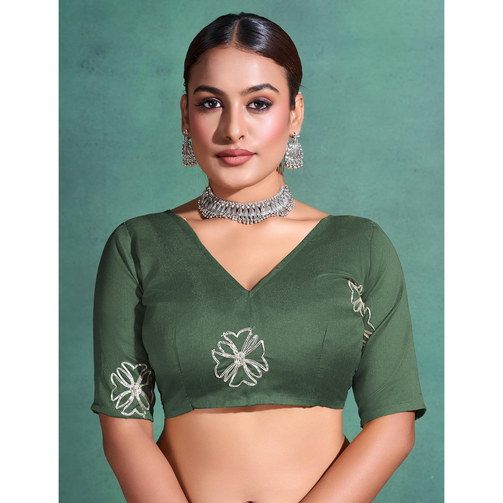 green-gota-patti-embroidered-linen-saree-with-tassels