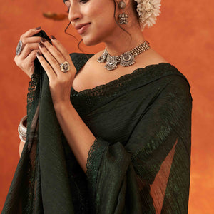 green-embroidered-crunchy-soft-net-saree-with-embellished-border