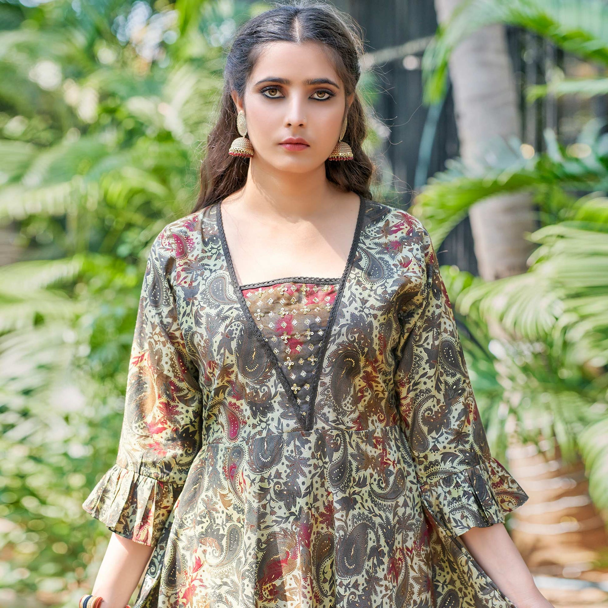 grey-anarkali-chanderi-silk-suit-with-hancrafted-foil-print