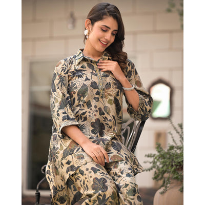 green-floral-foil-print-beads-embroidered-chanderi-silk-co-ord-set