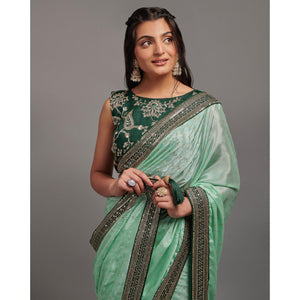 green-foil-printed-with-embroidered-border-chinon-saree-1