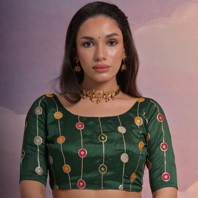 green-bandhej-printed-georgette-saree-with-tassels