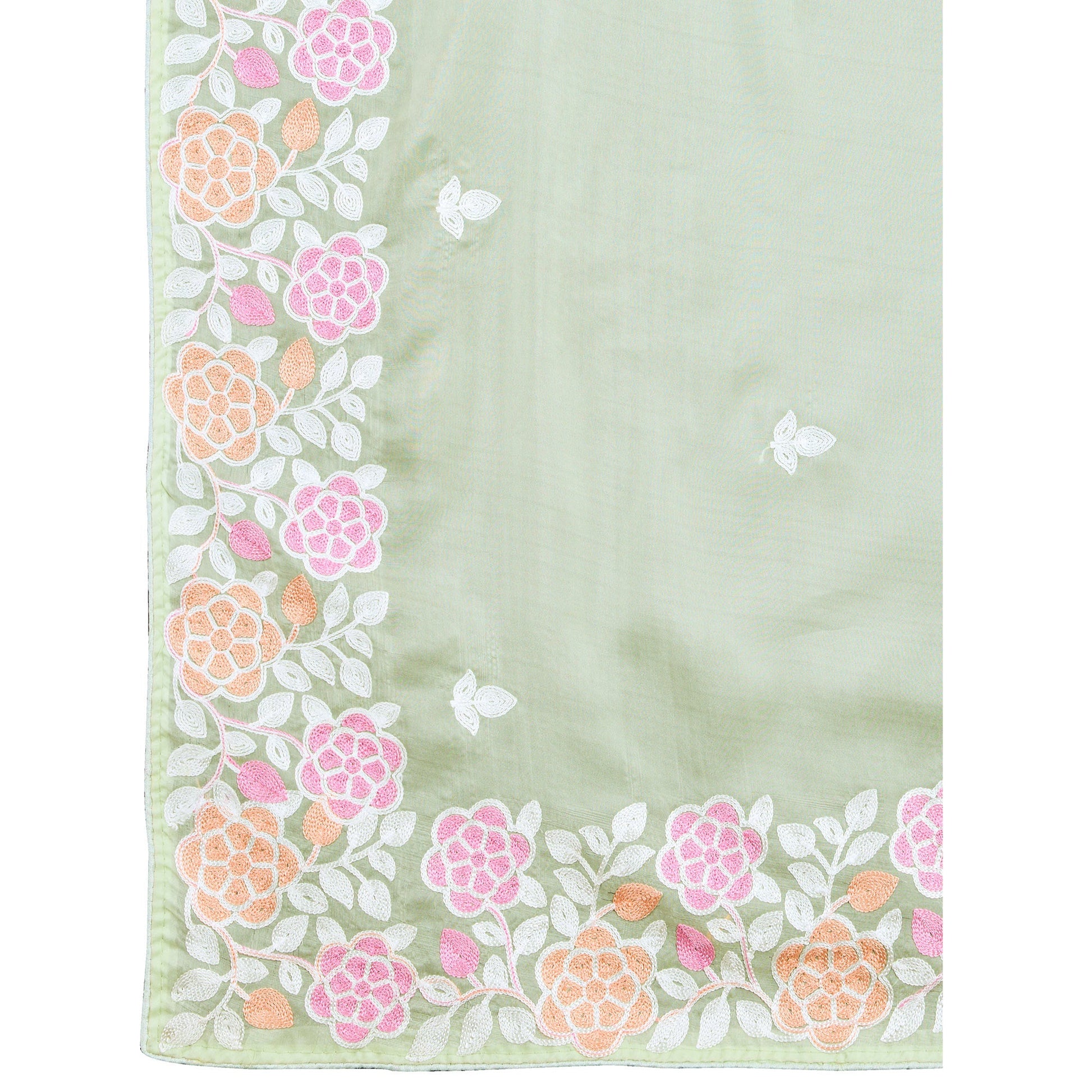 green-floral-sequins-embroidered-organza-silk-saree