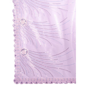 Lavender Sequins Embroidered Twill Net Saree