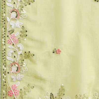 green-floral-sequins-embroidered-organza-saree-7