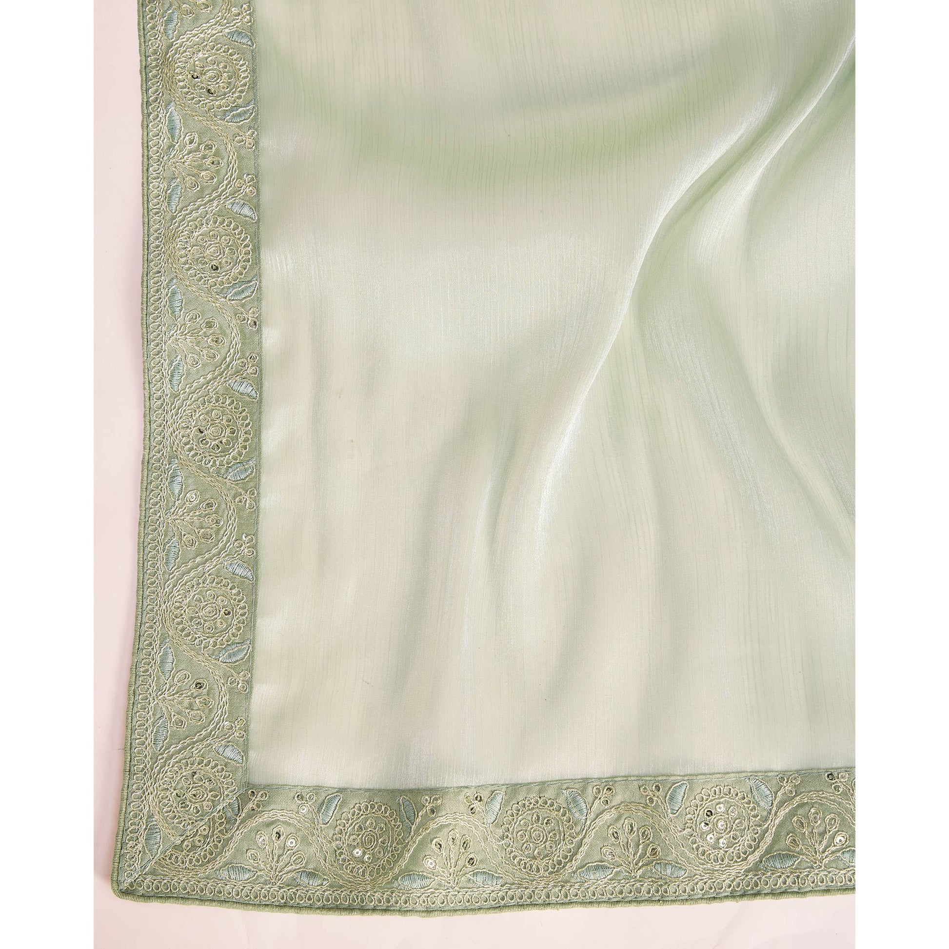 green-solid-with-sequins-embroidery-border-mulberry-silk-saree