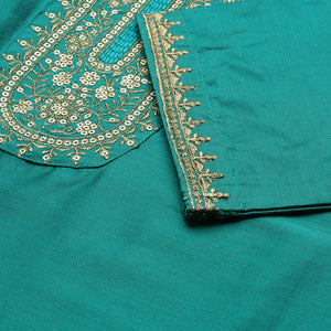 Regular Three-Quarter Sleeves Thread Work Kurta with Trousers