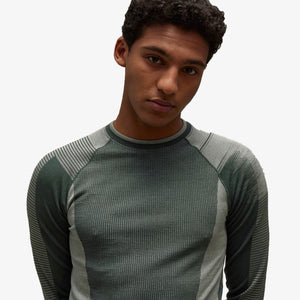 Y-3 | ENGINEERED KNIT LONG SLEEVE BASELAYER TEE  { WONDER SILVER