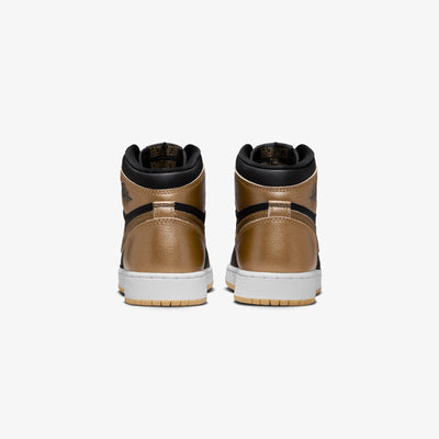 JORDAN | AIR JORDAN 1 HIGH OG (GS) { BLACK/METALLIC GOLD-SAIL