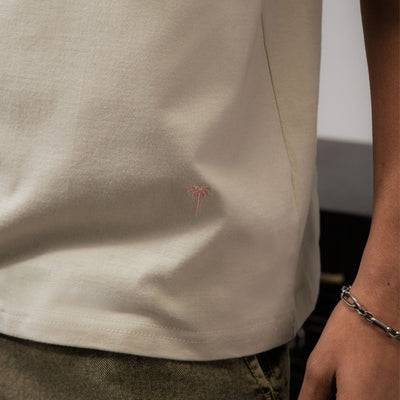 SUPERKICKS | PALM TEE { BEIGE/BROWN