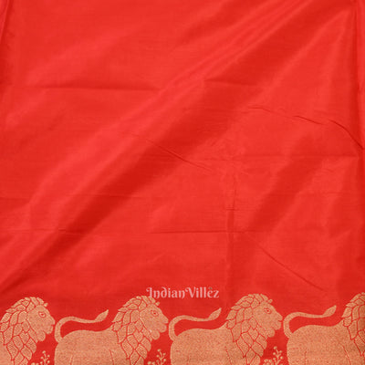 Golden Yellow Designer Pure Banarasi Katan Silk Saree