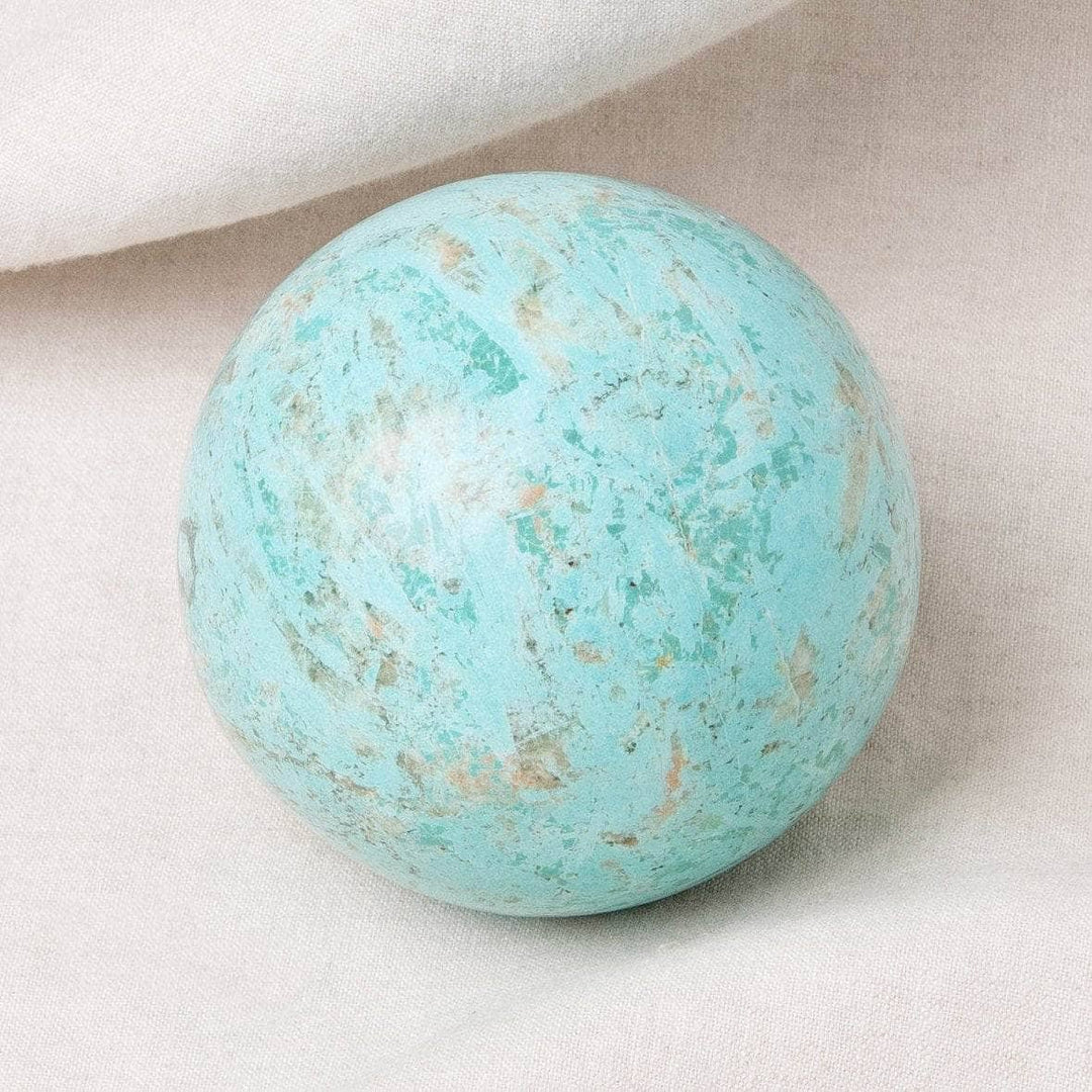 Natural Peruvian Turquoise Sphere - AAA Premium Quality