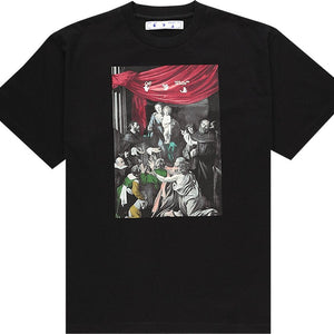 Off-White Caravaggio Arrow Black Multicolour Regular Fit Tee