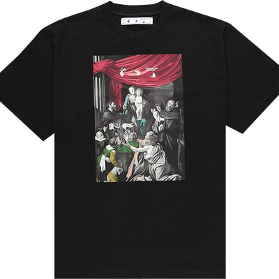 Off-White Caravaggio Arrow Black Multicolour Regular Fit Tee
