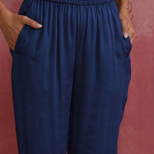 trueBrowns Blue Modal High Low Kurta Co-ord Set