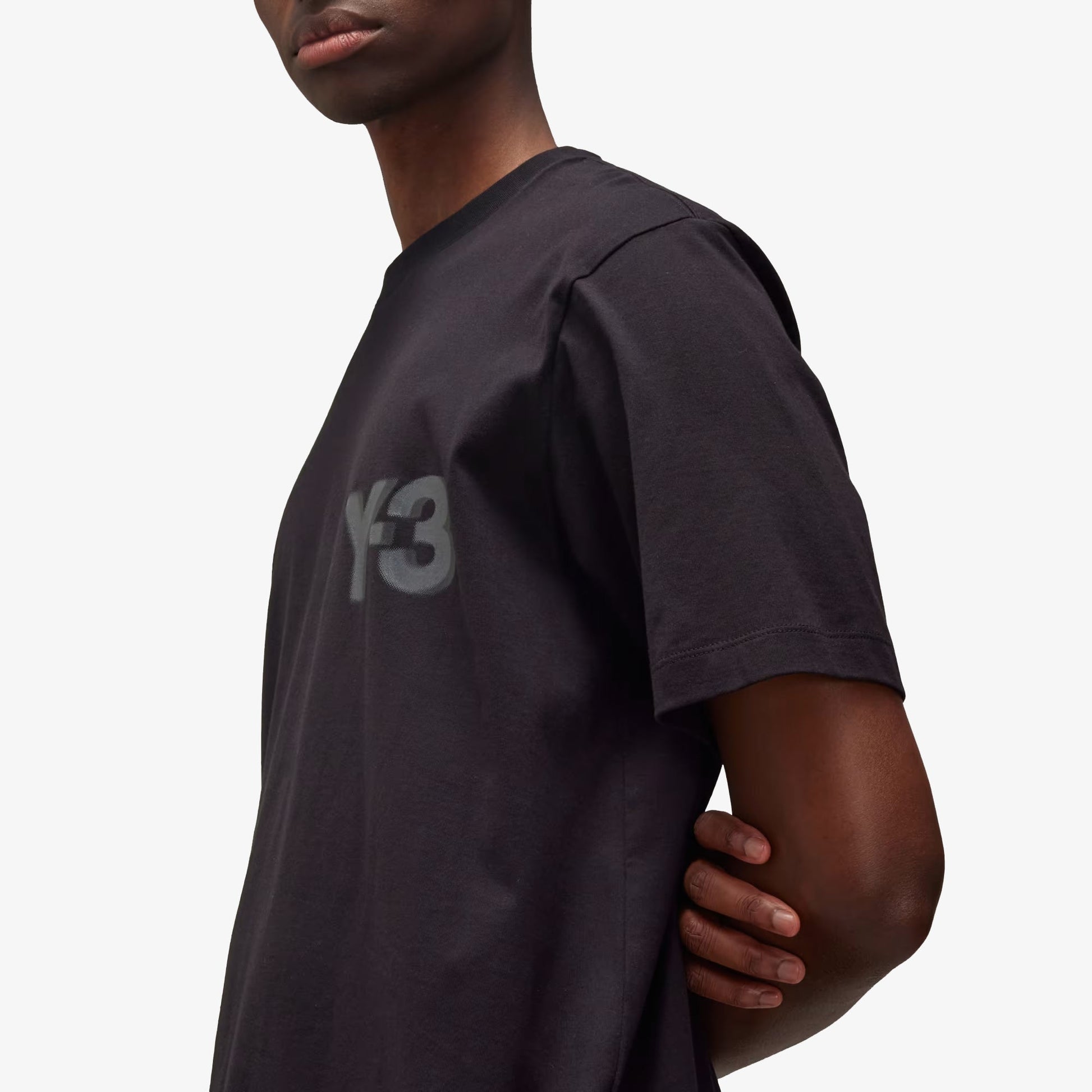 Y-3 | LOGO SHORT SLEEVE TEE { BLACK