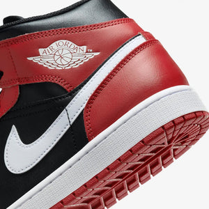 JORDAN | AIR JORDAN 1 MID { BLACK/WHITE-GYM RED