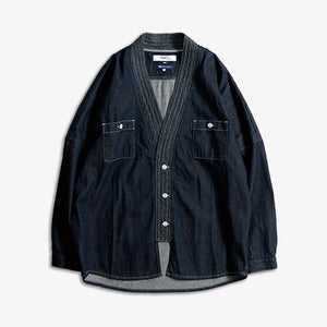 FDMTL | DENIM HAORI SHIRT RINSE { INDIGO