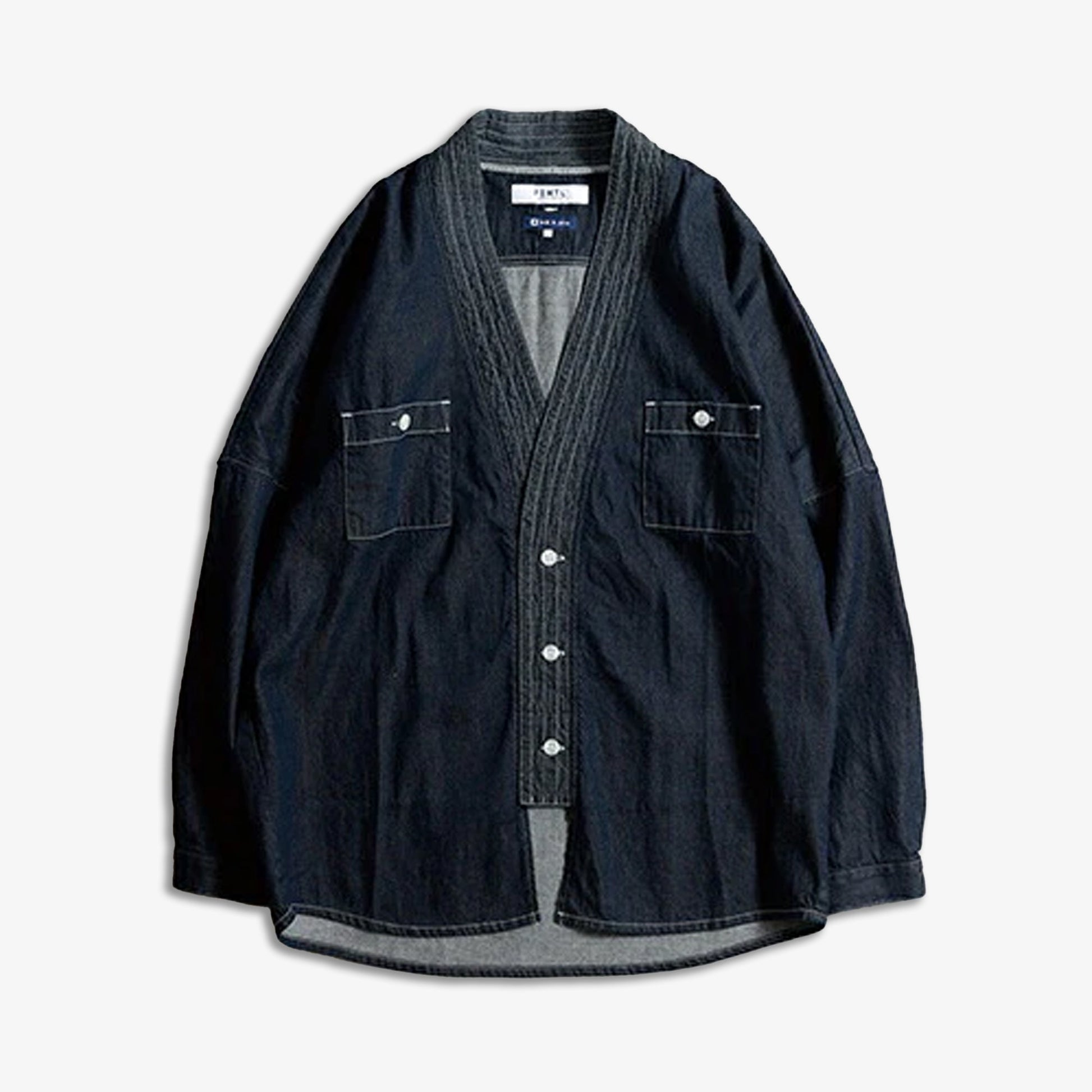 FDMTL | DENIM HAORI SHIRT RINSE { INDIGO