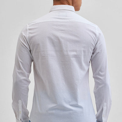 White Self-Design Shirt
