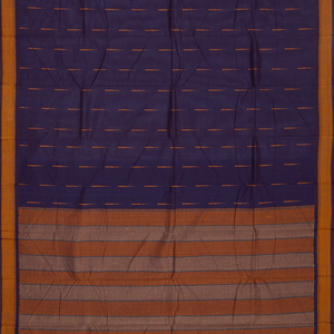 Purple Handloom Kanchi Cotton Saree With Raindrop Buttas