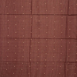 Brown Handwoven Tussar Silk Saree With Printed Chevron Motifs