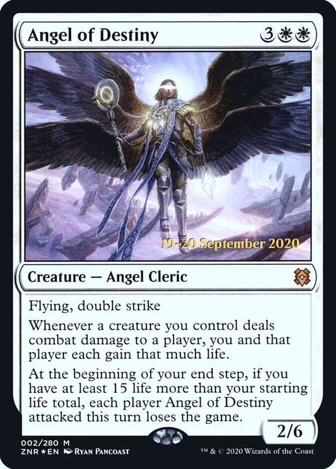 Angel of Destiny [Prerelease] [2s] [Zendikar Rising Promos] [Foil]