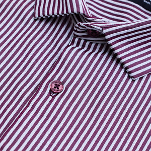Purple Stripes Slim Fit Stretch Shirt