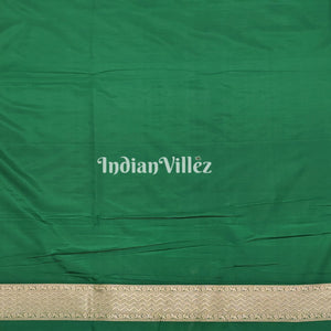 Teal Green Uppada Katan Silk Banarasi Saree