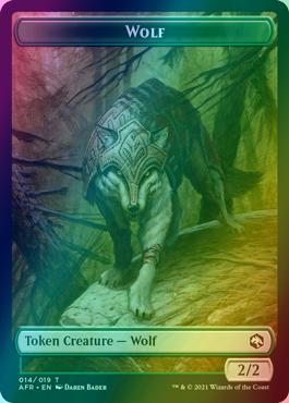 Angel Token (01) // Wolf Token (14) [Adventures in the Forgotten Realms: Tokens] [Foil]