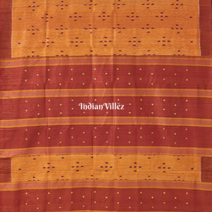 Golden & Deep Bronze Contemporary Gopalpur Tussar Silk Saree