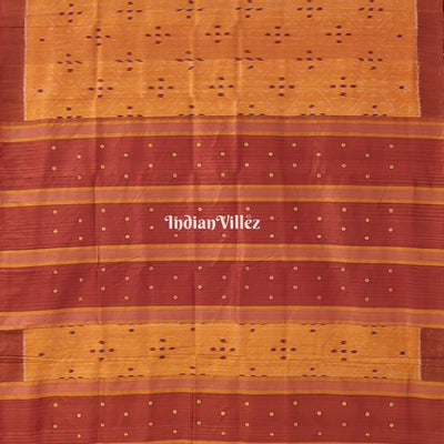 Golden & Deep Bronze Contemporary Gopalpur Tussar Silk Saree