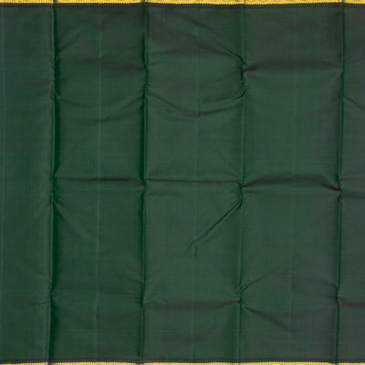 Rust Handloom Kanchipuram Korvai Silk Saree With Floral Buttas