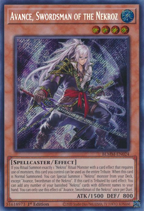 Avance, Swordsman of the Nekroz - BLMM-EN024 - Secret Rare - 1st Edition