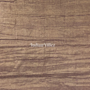 Golden with Purple Tinch Raja Rani Hand-Painted Pattachitra Saree