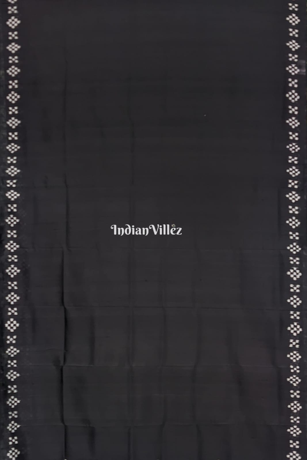 Black Odisha Ikat Pasapali Contemporary Silk Saree