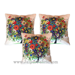 Jute Cushion Cover Digital Trees