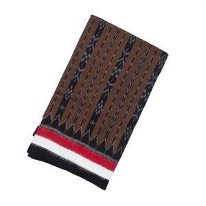 Black Handloom Orissa Cotton Saree With Tie & Dye Flower Motifs