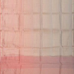 Peach & Taupe Woven Banarasi Tissue Silk Saree With Zari Stripes