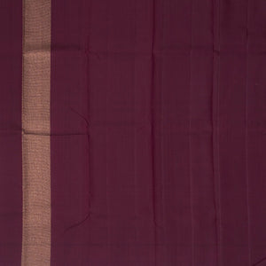 Maroon Handloom Kanchipuram Silk Saree With Stripes