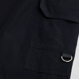 Black Relaxed Fit Parachute Pants