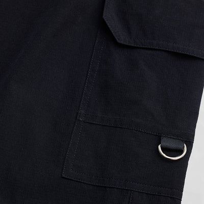 Black Relaxed Fit Parachute Pants
