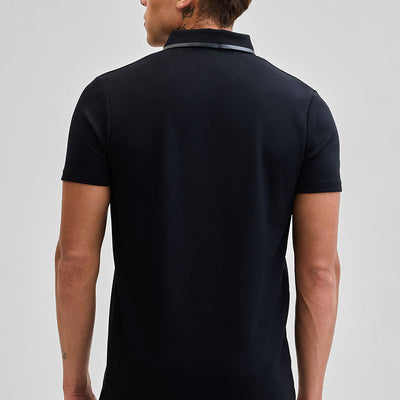 Black Zipper Polo T-Shirt